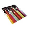 Hand-made Alliyah Black Blend Wool Pencil Rug (5' x 8')