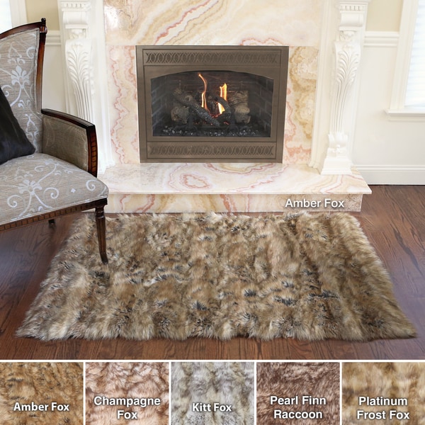 Aurora Home Wild Mannered Luxury Long Faux Fur Rug (3'4 x 4'10