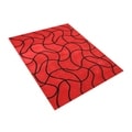 Hand-tufted Fiery Red Wool Rug (5' x 8')