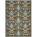 Nourison Vista Ikat Brown Rug