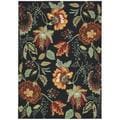 Nourison Vista Floral Black Rug