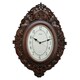 Fabulous Antique Linseng Brown Polyresin Wall Clock (27x19)