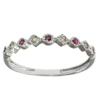 Michael Valitutti 10k Gold Ruby and Diamond Accent Ring
