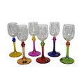 Threestar Multicolor Hand-painted Italian Wine Shot Glasses (Set of 6)