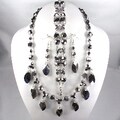 Silverplated Crystal Wedding Jewelry Set