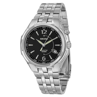 Seiko Men's Stainless Steel Kinetic Power Reserve Watch