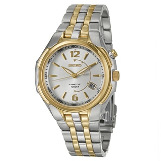 Seiko Men's Yellow-gold Plated Steel Power Reserve Watch
