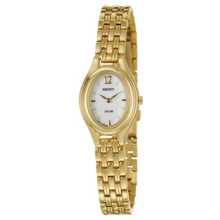 Seiko Women's Yellow-gold Plated Stainless Steel 'Solar' Watch