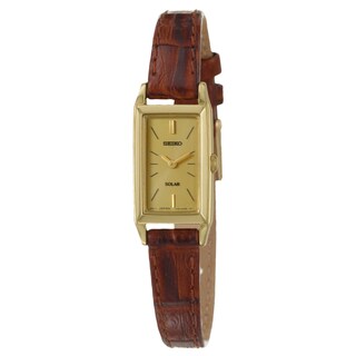 Seiko Women's Yellow-gold Plated Steel 'Solar' Watch
