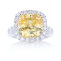 .925 Sterling Silver Cushion Cut Cubic Zirconia Halo Set Cocktail Ring