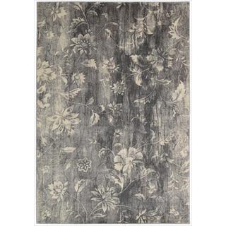 Nourison Utopia Floral Slate Rug (5'3 x 7'5)