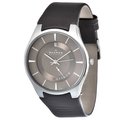 Skagen Men's Brown Leather Strap Day and Date Watch