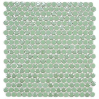 @@@ >  SomerTile 11.25x12-in Posh Penny Round Capri Porcelain Mosaic Tile (Pack of 10)