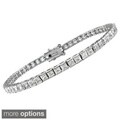 14k White Gold 7ct TDW Princess-Cut Diamond Bracelet (G-H, SI1-SI2 or VS1-VS2)