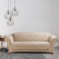 Sure Fit Taupe Reversible Quilted/Sherpa Sofa Cover