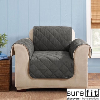 Sure Fit Reversible Graphite Chair Cover-Image