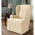 Sure Fit Cream Wing Chair Cover
