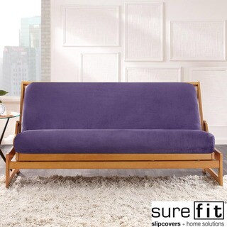 Sure Fit Purple Shag Velvet Futon Cover