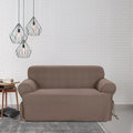 Sure Fit Cocoa Loveseat T-cushion Slipcover