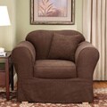 Sure Fit Suede Supreme Chocolate Chair Slipcover