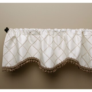 Silk Diamond Silver Cornice Valance