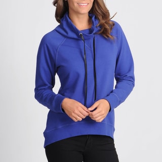 Central Park West Electric Blue Cowl Neck Sweatshirt