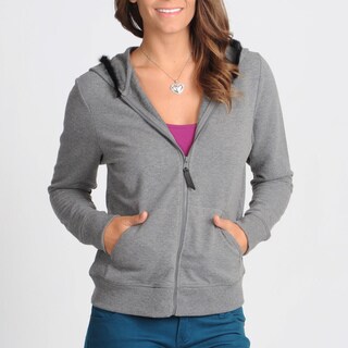 Central Park Charcoal Faux Fur Trim Performance Sweatshirt