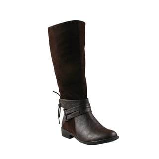 Refresh by Beston Women's 'Molly-01' Brown Riding Boots