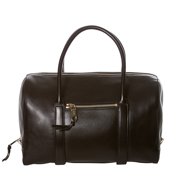 Chloe \u0026#39;Madeleine\u0026#39; Black Leather Satchel Bag - 14983001 - Overstock ...