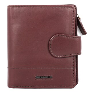 Brandio Women's Brown Leather Bi-fold Wallet