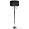 Crystal Black Silk Floor Lamp
