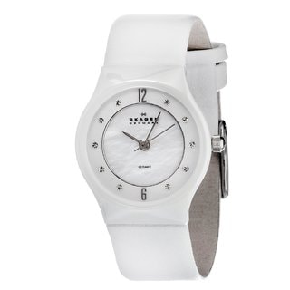Skagen Women's Ceramic Crystal Accent Watch