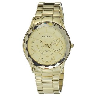 Skagen Women's Goldtone Link Multi-function Watch