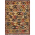 Handmade Flat Weave Tribal Multicolor Jute Rug (2' x 3')