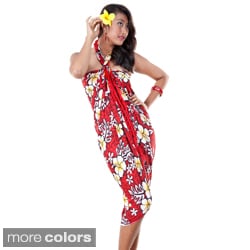 Vivid Hibiscus Flower Sarong (Indonesia)-Image