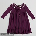 Paulinie Collection Girl's Long Sleeve Hacci Dresss