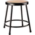 National Public Seating Black Round Hardboard Seat Stool