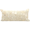 Mina Victory Cowhide Ivory 14 x 30-inch Decorative Pillow by Nourison