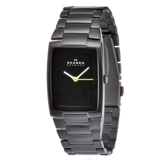 Skagen Men's Black Carbon-coated Stainless Steel Watch