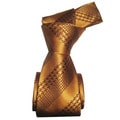 Dmitry Men's Italian Honey Brown Patterned Silk Tie