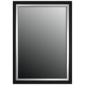 Natural Ebony Black With Silver Trim 23x59-inch Mirror