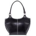Parinda Women's Black Faux-leather Tote Handbag