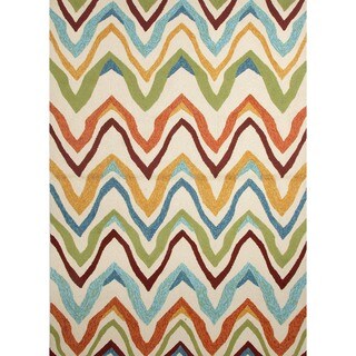 Solid Multi Color Indoor/ Outdoor Rug (7'6 x 9'6)