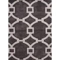 Hand-tufted Modern Geometric Wool/ Silk Rug (3'6 x 5'6)