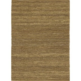 Natural Solid Hemp/ Jute Green Woven Rug (8' x 10')