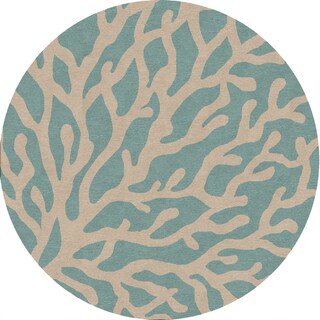 Coastal Blue Indoor/ Outdoor Rug (8' Round)