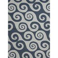 Abstract Blue Indoor/ Outdoor Runner (2'6 x 8')