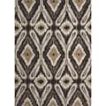 Transitional Tribal Gray/ Black Tufted Rug (2' x 3')