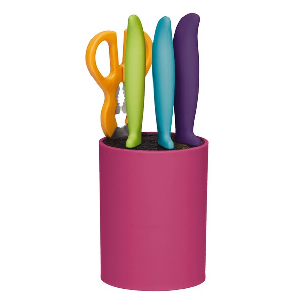 5-piece Pink Block Knife Set