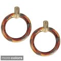 Kenneth Jay Lane Tortoise or Golden Hoop Earrings